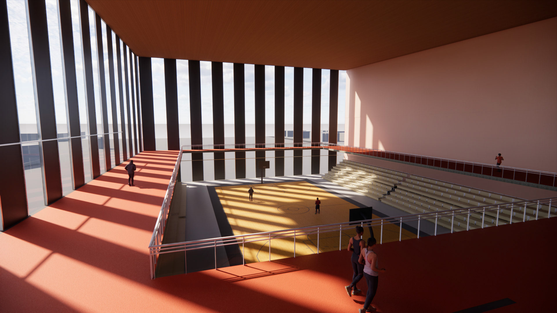 Basketball Court and Track