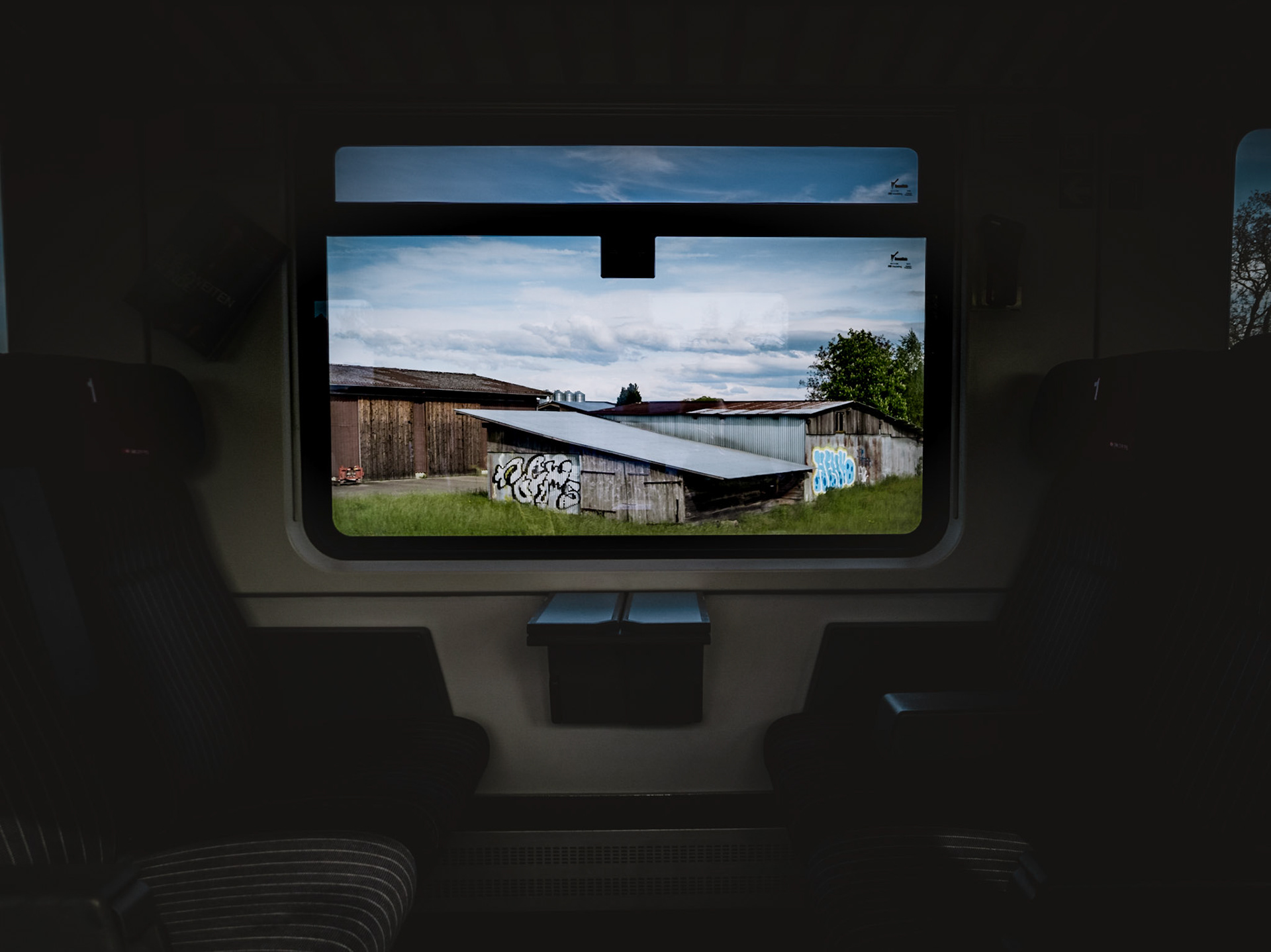 View from a coach in a train