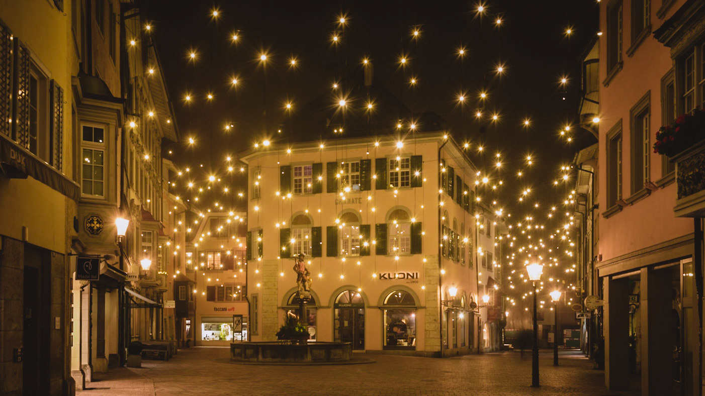 Christmas Decoration at Brunnengasse Schaffhausen
