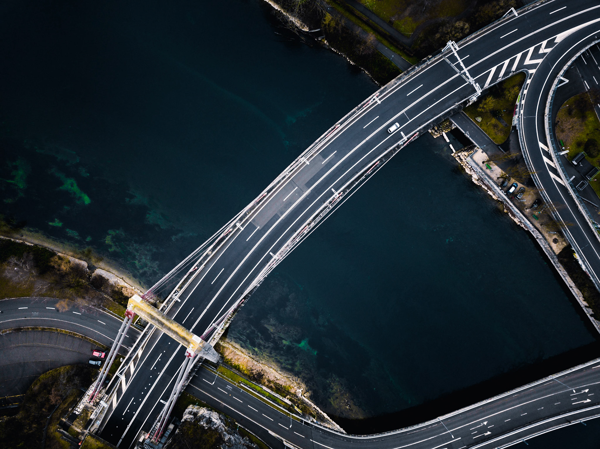 Highway bridge crossing the Rhine
