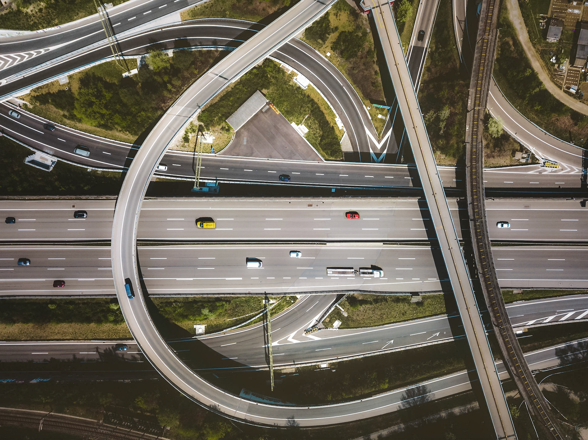 Überleitung an der Autobahn