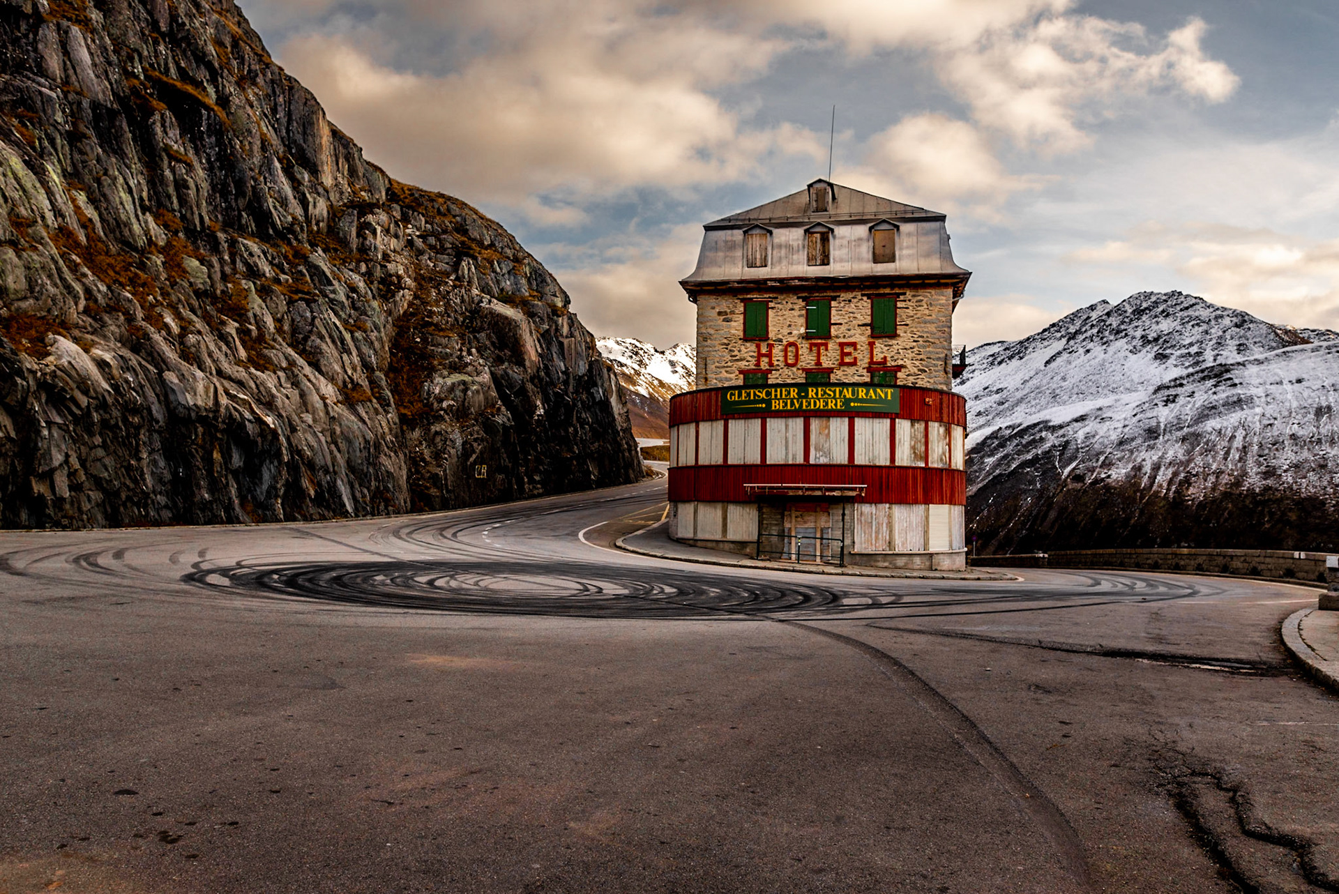 The Furka Pass with an elevation of 2,429 metres is a high mountain pass in the Swiss Alps connecting Gletsch, Valais with Realp, Uri.