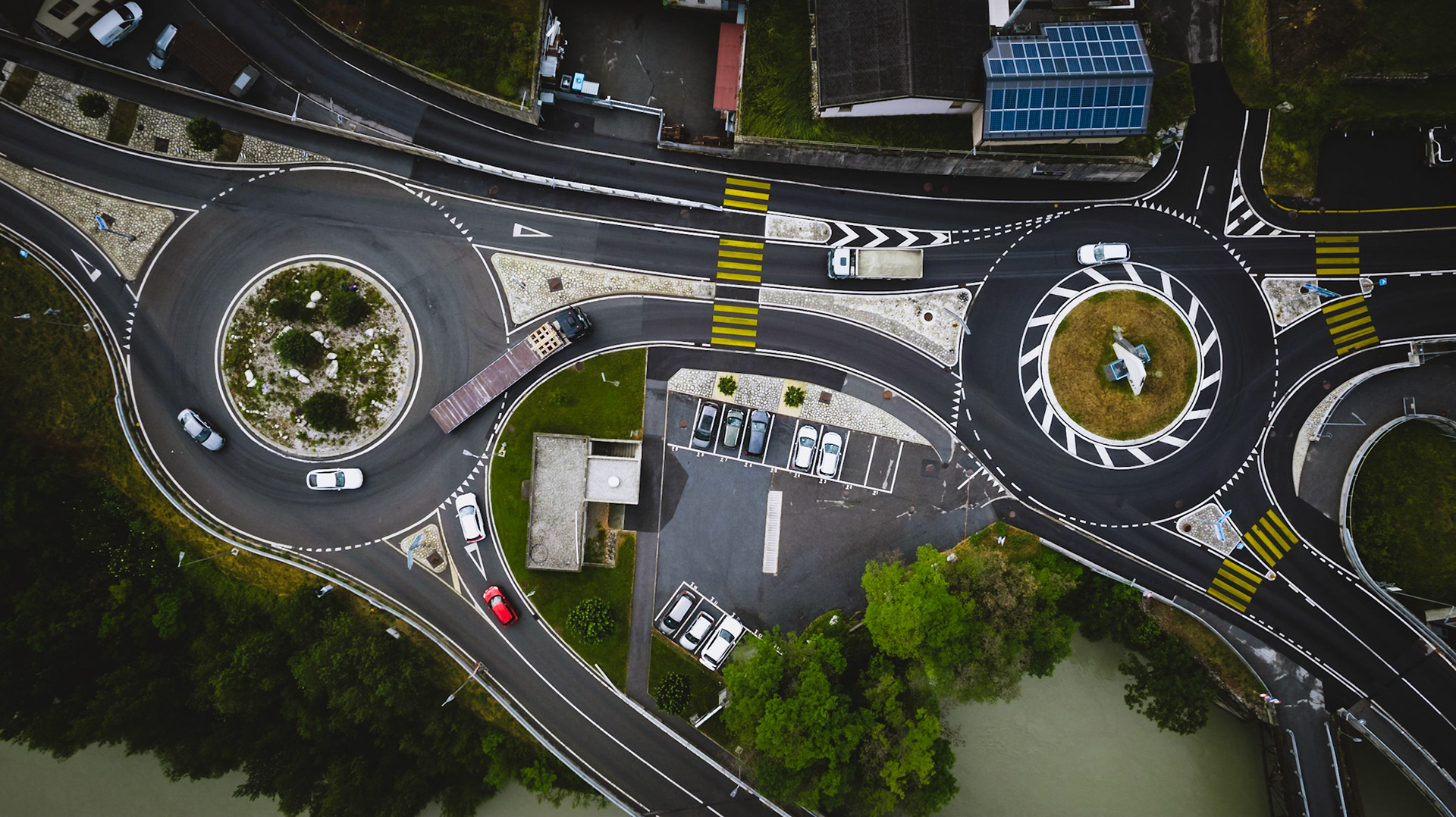 Double Roundabout in Switzerland