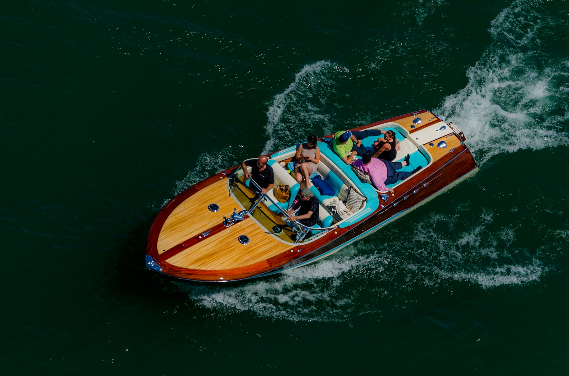 Motorboat on the Lake Constance