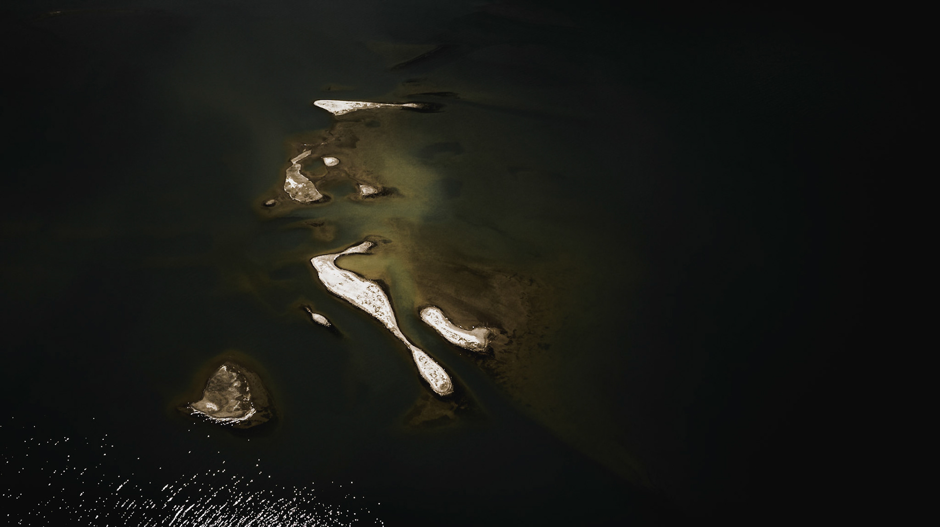 Island in the Reschen Lake