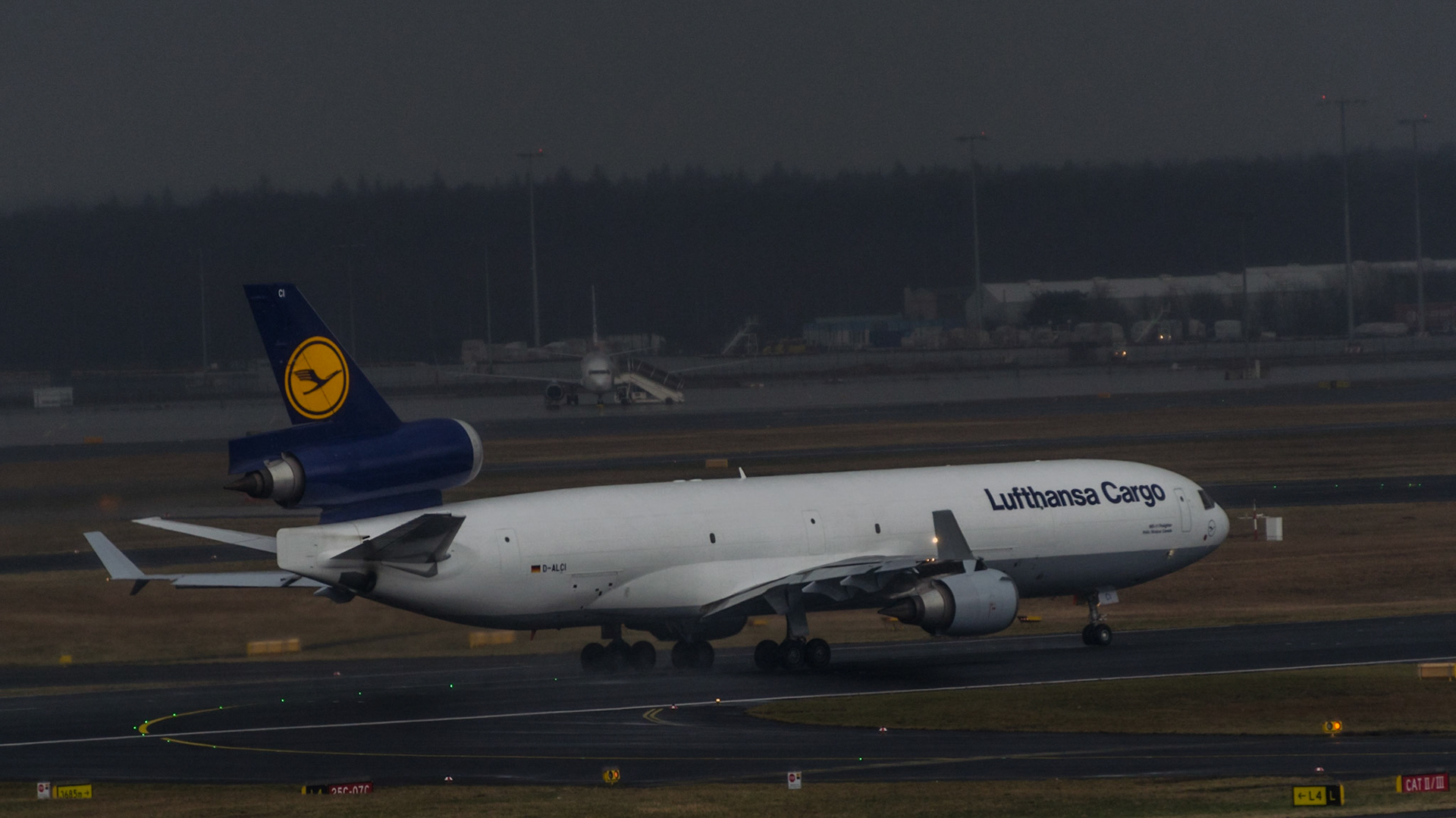 Takeoff on an MD11 at Frankfurt Airport