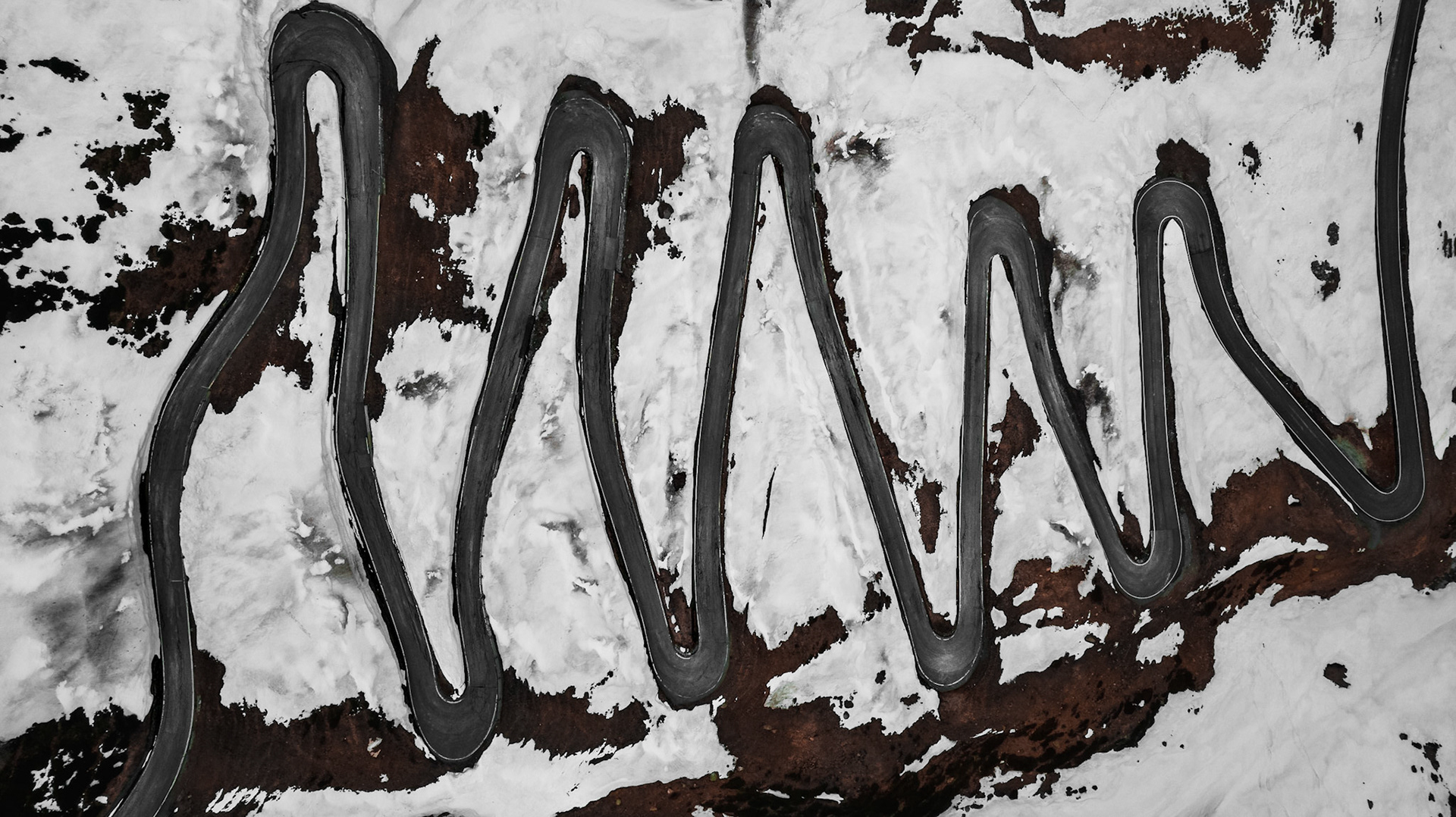 Splügenpass in Winter