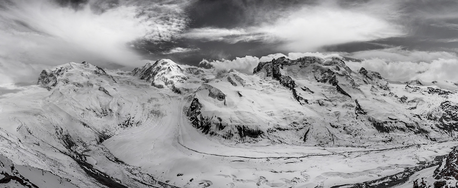 Panorama des Gornergletscher