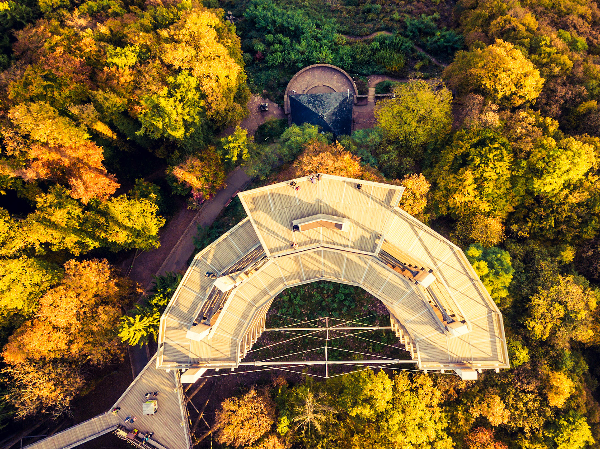 Viewing Platform Saarschleife in the evening sun