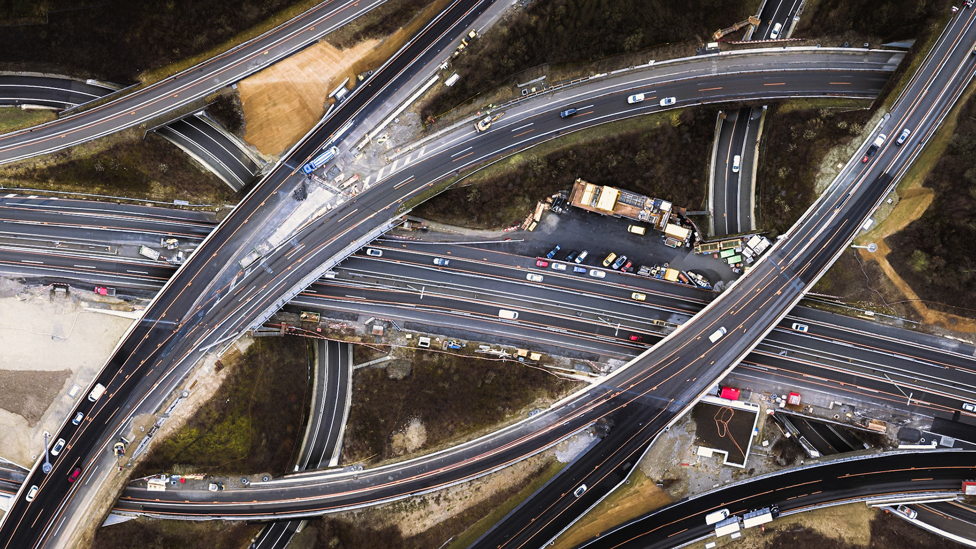Working site on a highway