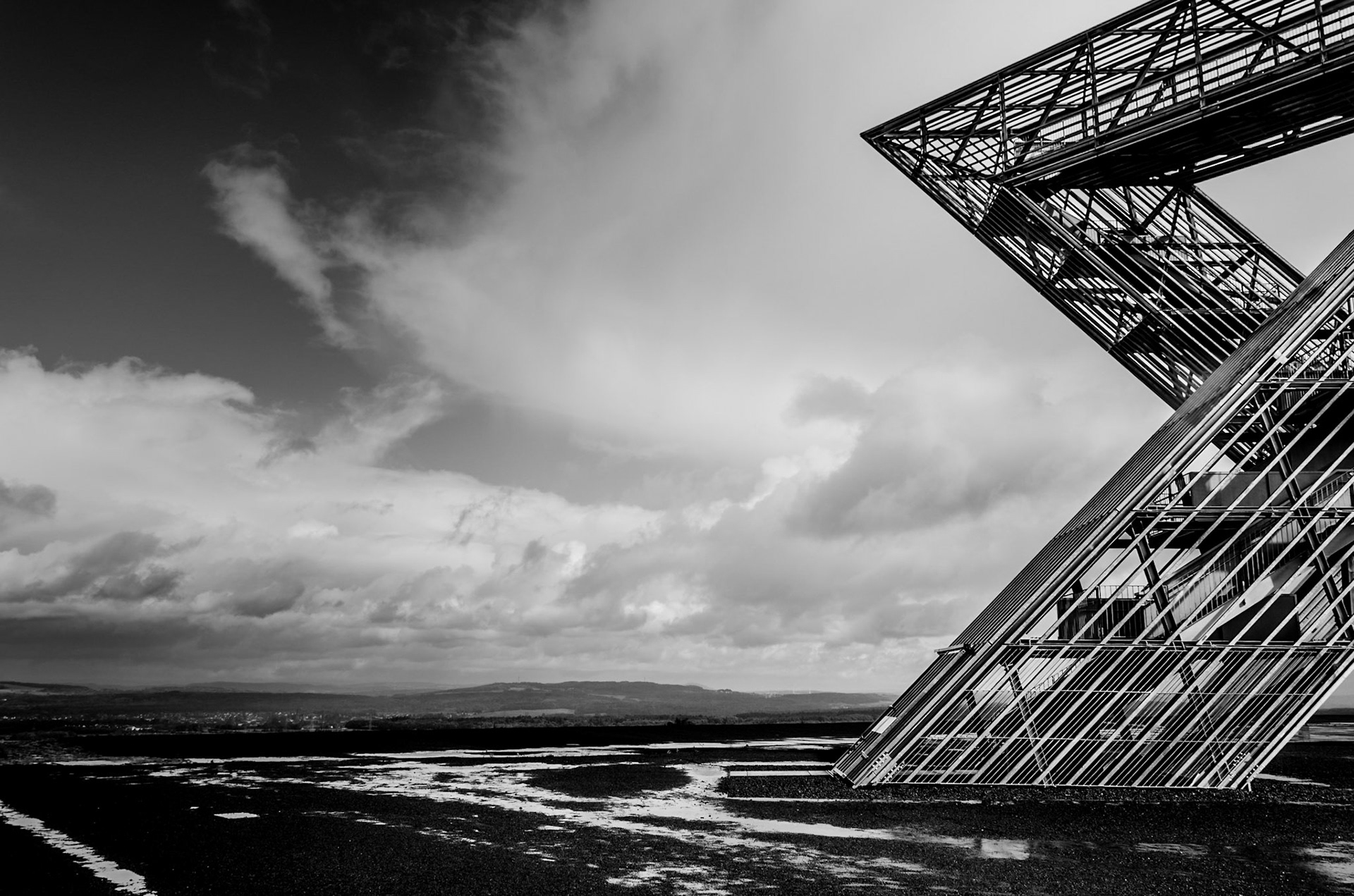 Halde Duhamel mit dem Saarpolygon