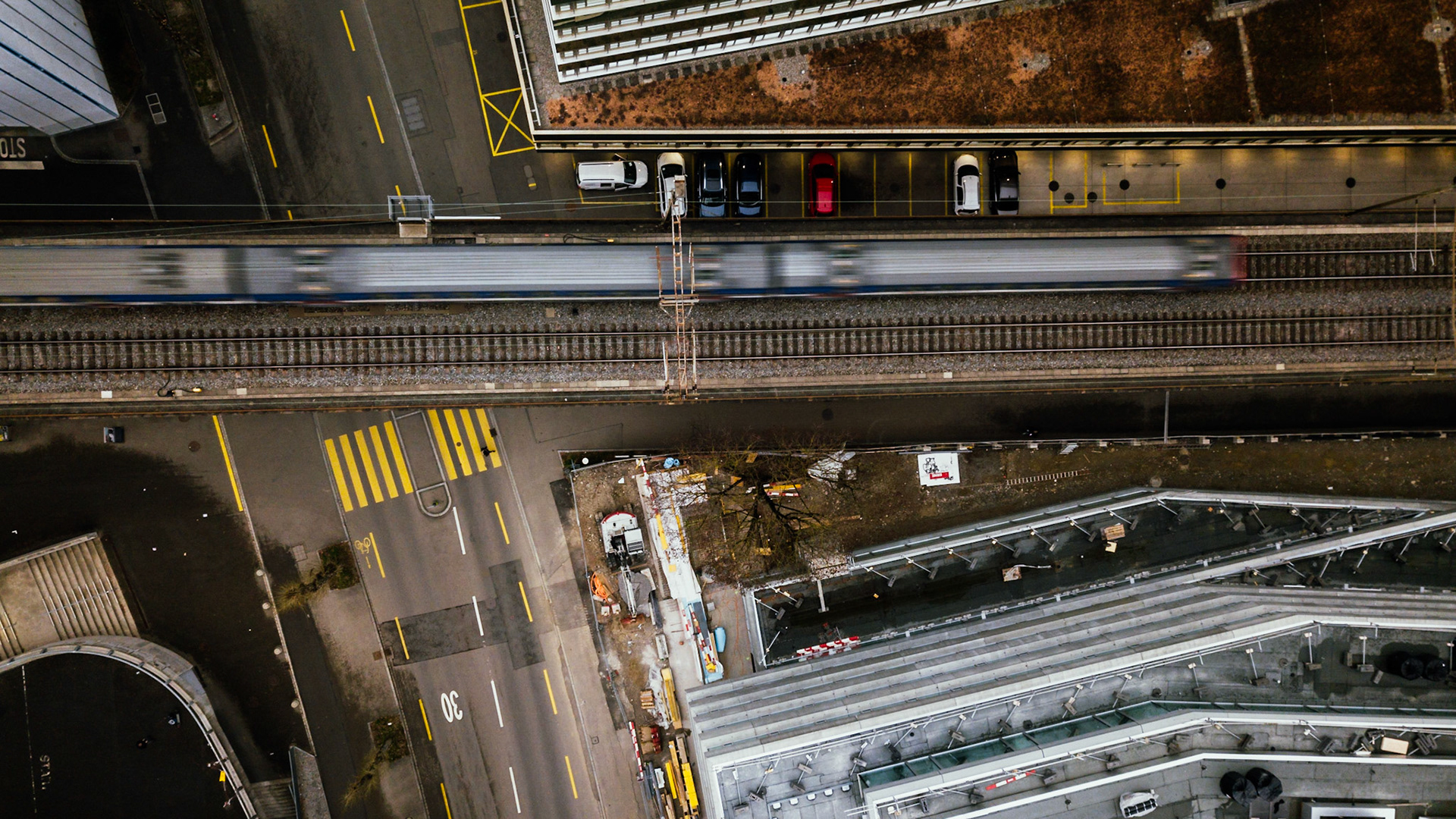 Train bridge between Offices