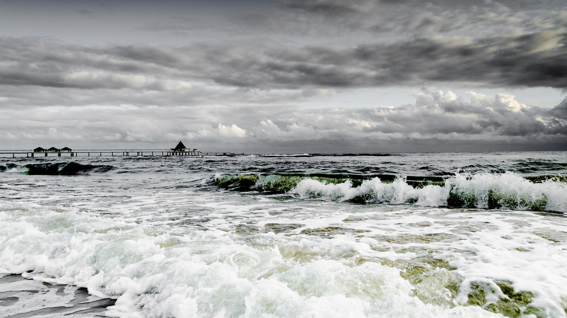 Beach and Sea Bridge at Heringsdorf