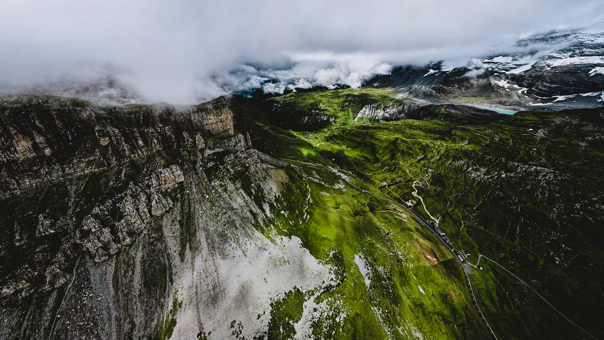 Klausen Pass Mountains and Griesslisee, Canton of Glarus, Switzerland, Europe. Klausen Pass with an elevation of 1,948 metres is a high mountain pass in the Swiss Alps connecting Altdorf in the canton of Uri with Linthal in the canton of Glarus.