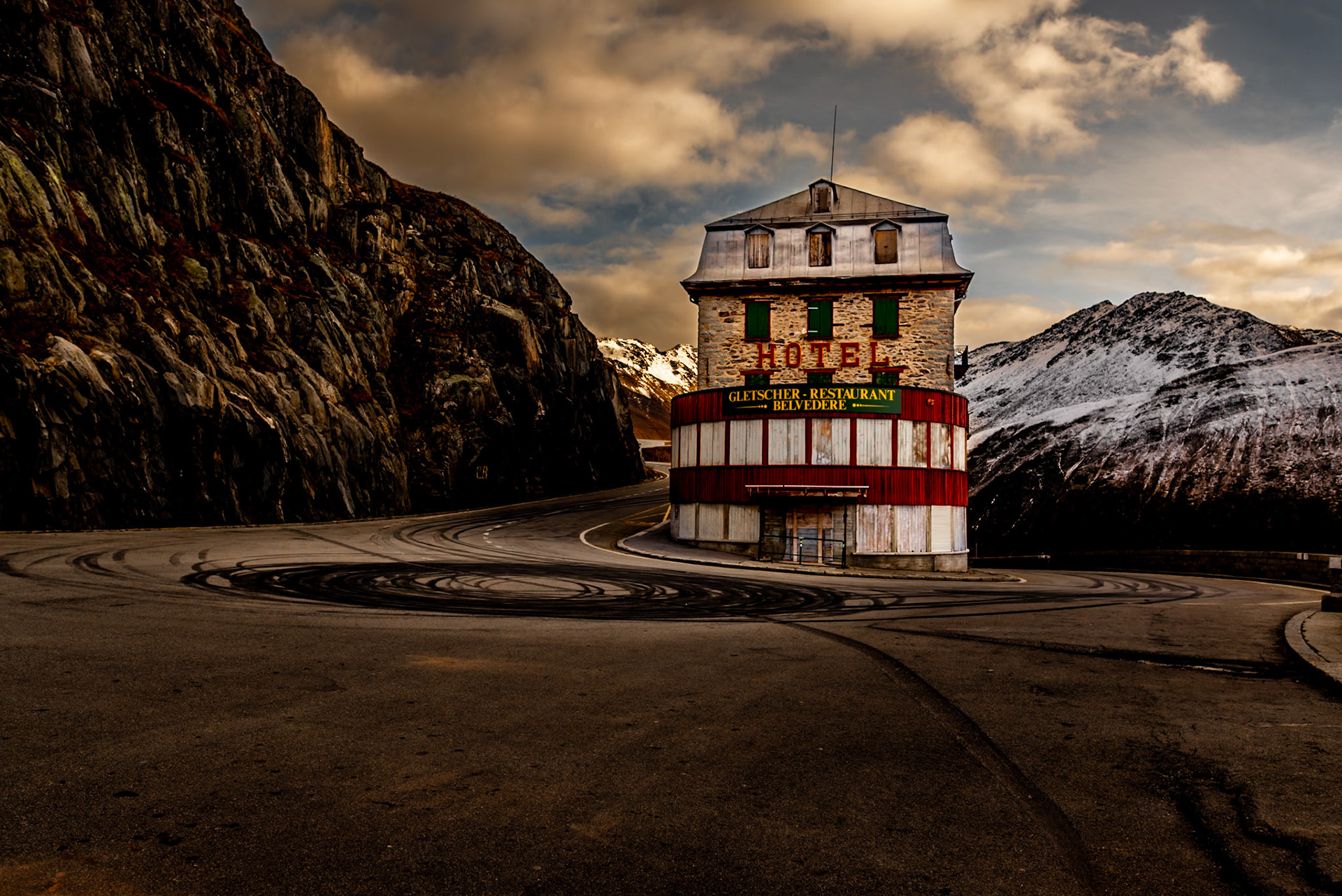 The Furka Pass with an elevation of 2,429 metres is a high mountain pass in the Swiss Alps connecting Gletsch, Valais with Realp, Uri.