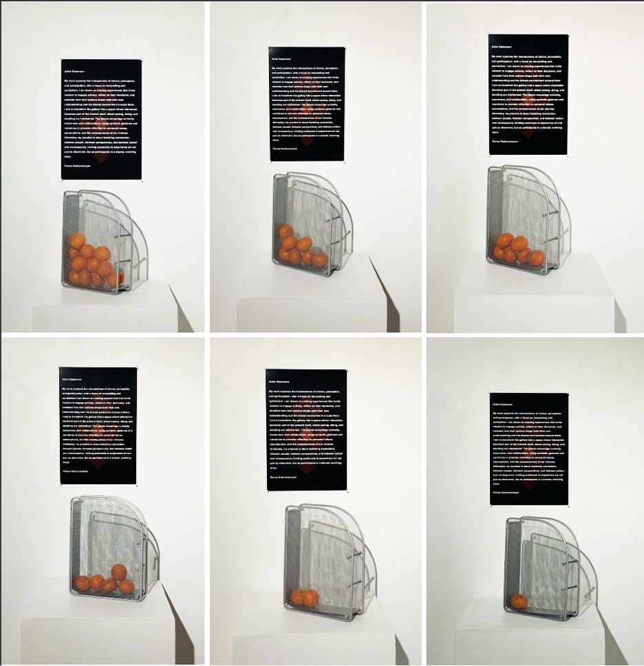 The Orange Pause, 2026, Living installation