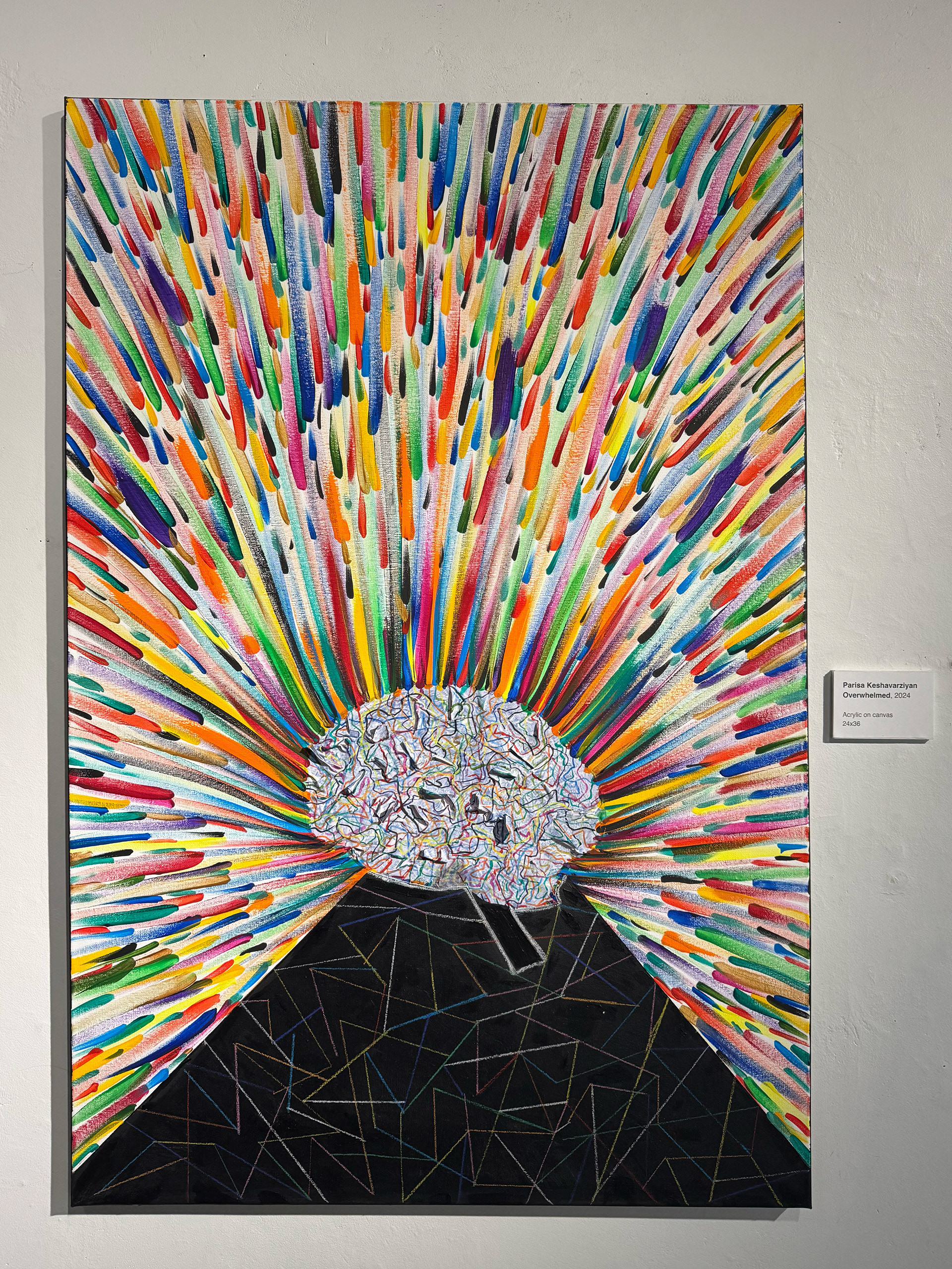 Overwhelmed, Acrylic on canvas, 2024