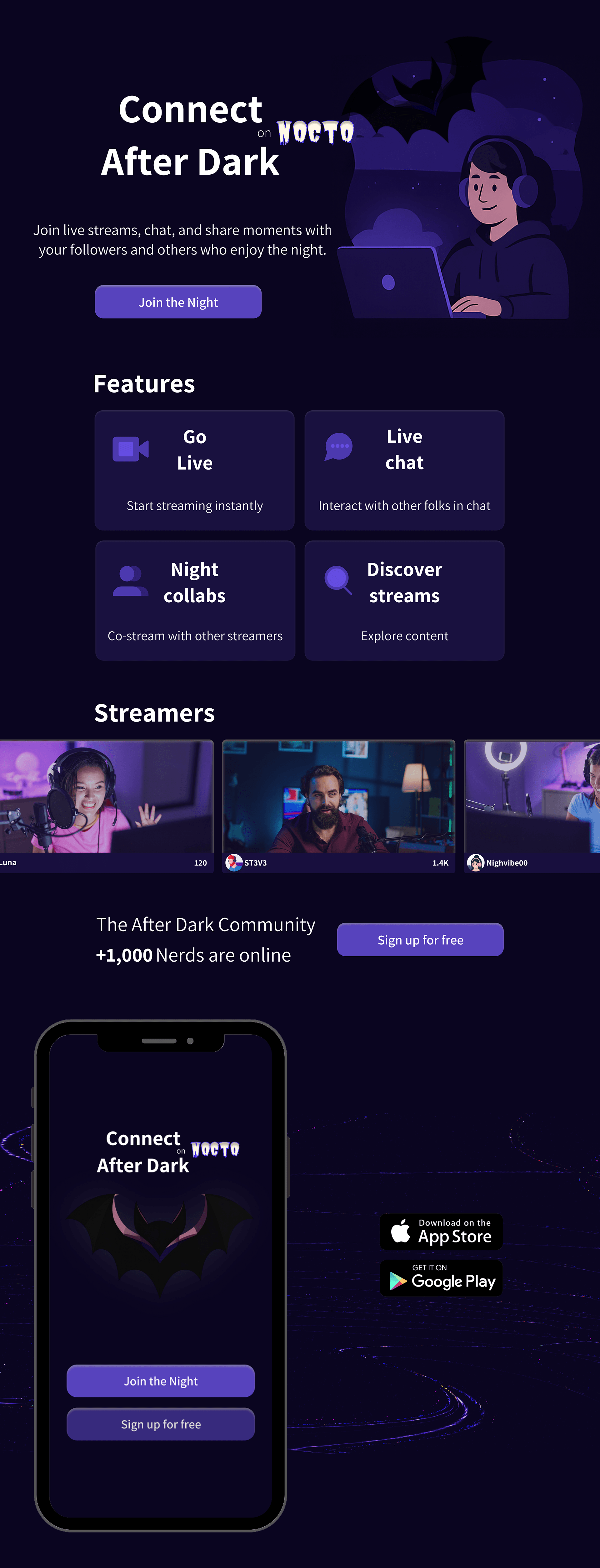 Nocto: Connect After Dark  A fresh take on digital nightlife for creators and communities
