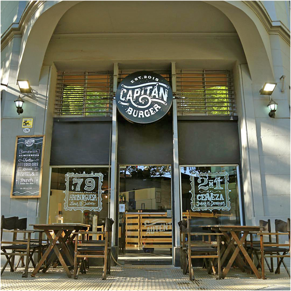 Capitan Burguer / Vidriera promocional handmade (más en Portfolio)
