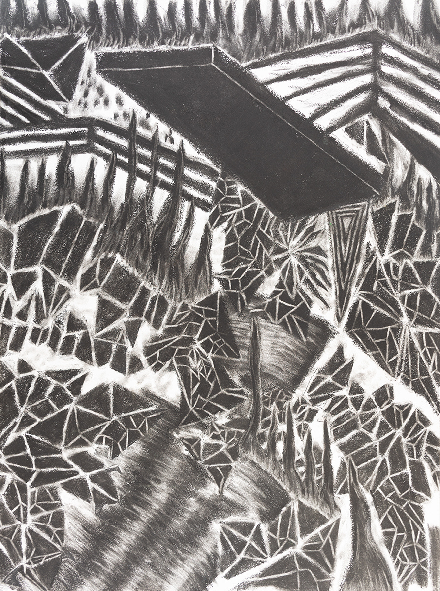 Abstraction, Charcoal, 18" X 24", 2021