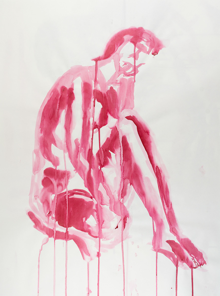 Figure study, Ink, 18" X 24", 2025