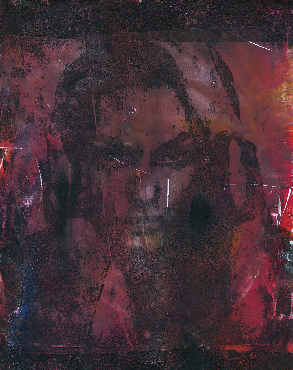 The Model, Geli plate print, 8.5" X 11", 2022