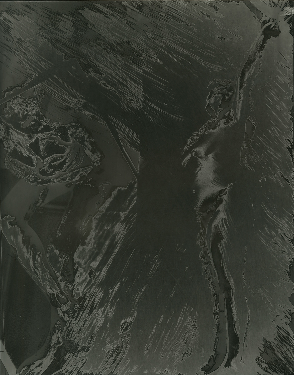Initiate Katharsis #4, Silver gelatin print, cliche verre, 11" X 14", 2026