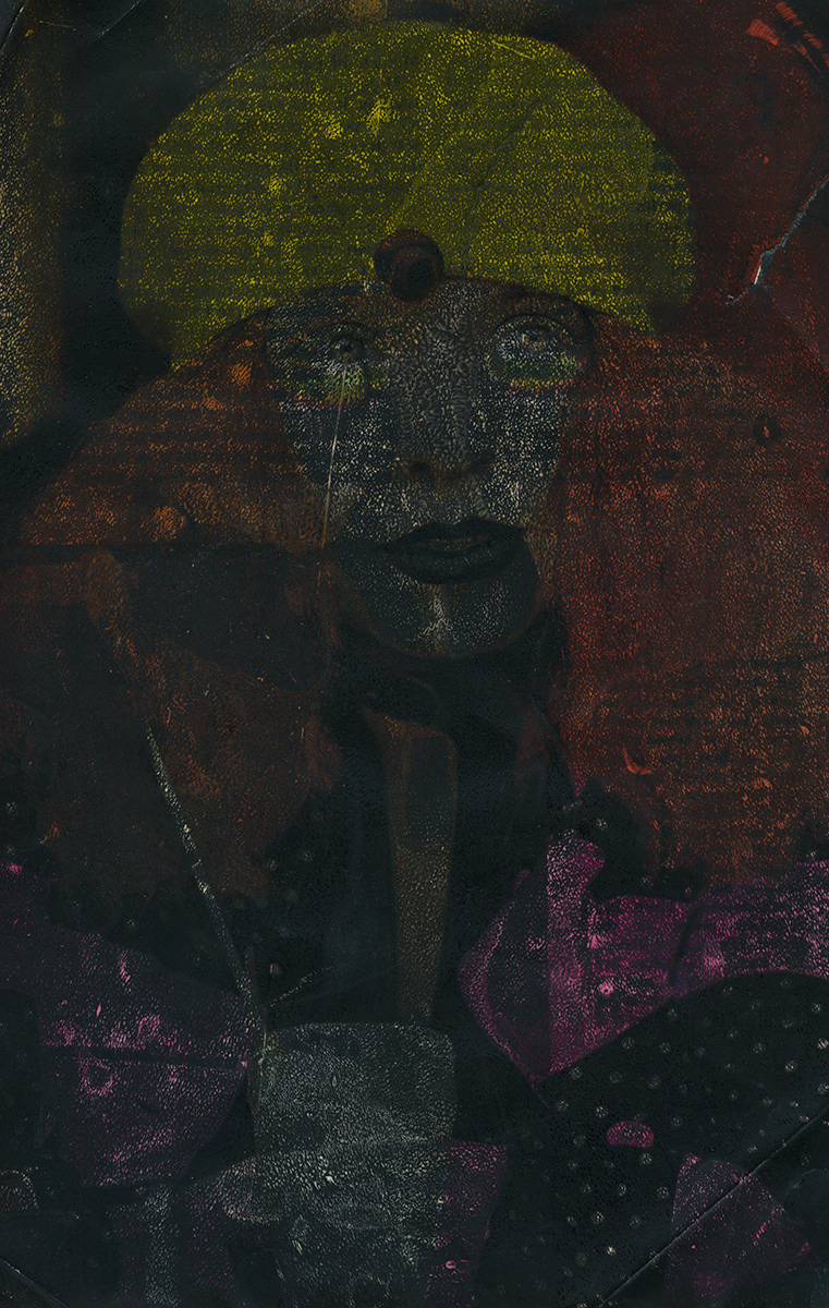 The Clown, Geli plate print, 8.5" X 11", 2022