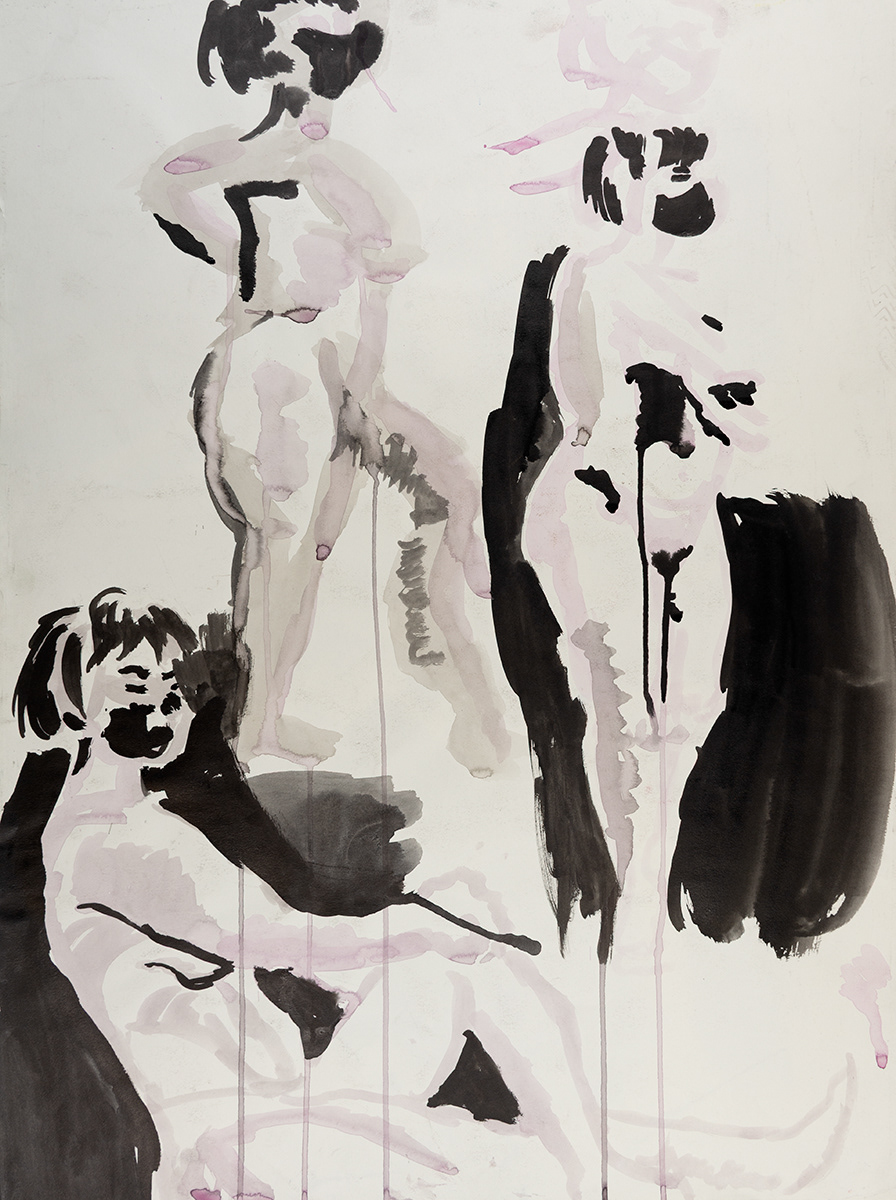 Figure study, Ink, 18" X 24", 2021
