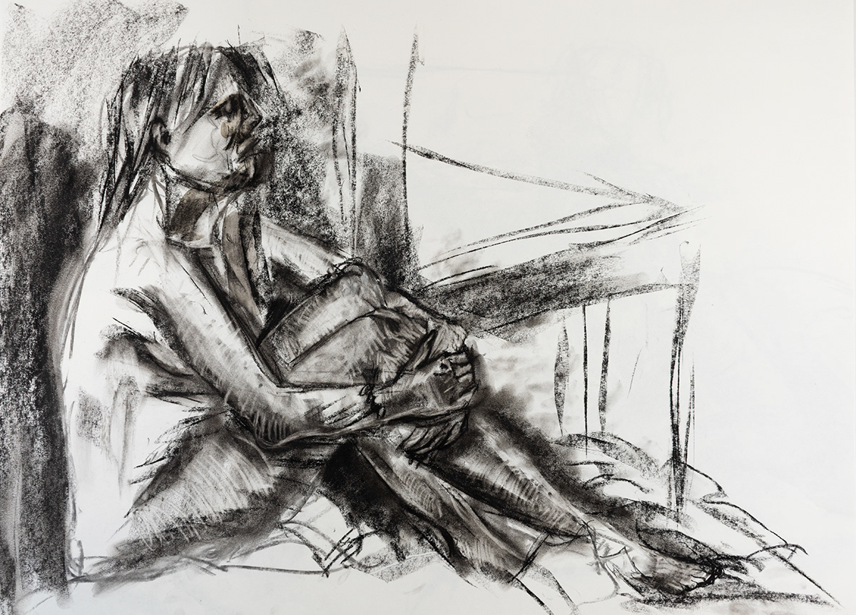 Figure study, Charcoal, 24" X 18", 2025