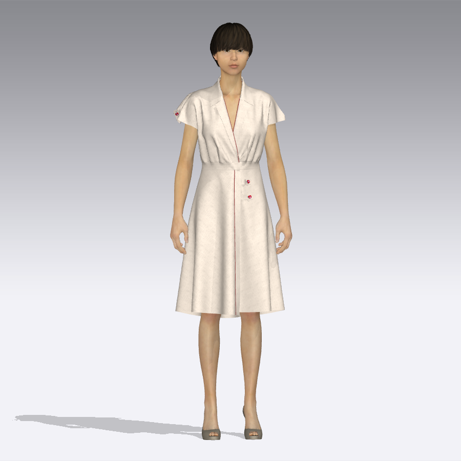 Dress made with Clo3D including texture.