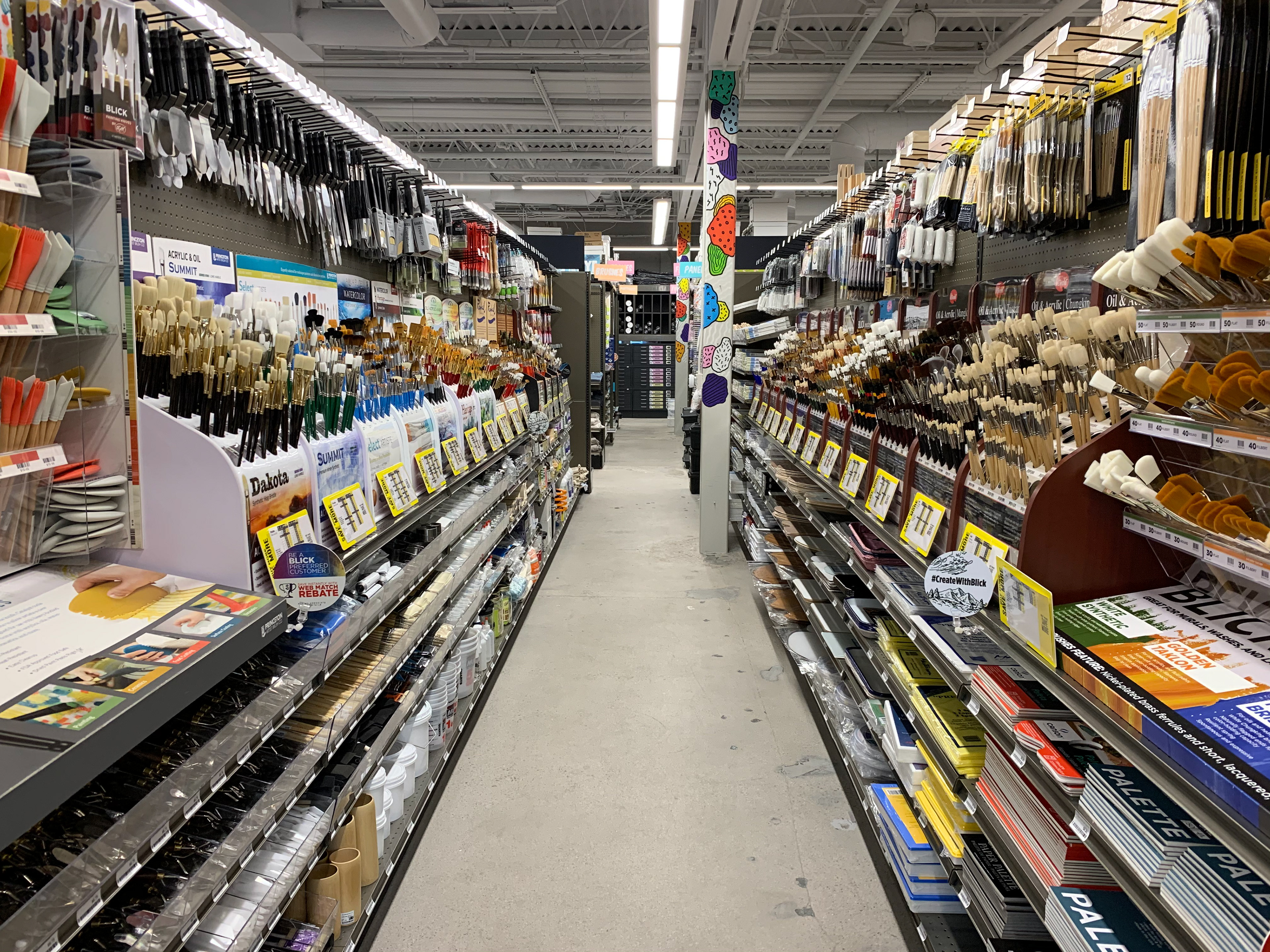 Blick Brushes Aisle
