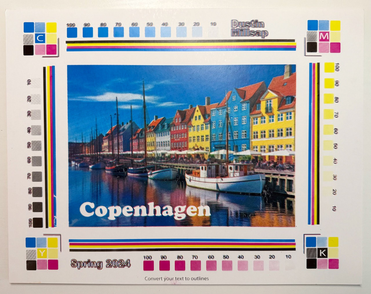 4 Color Screen Print Postcard