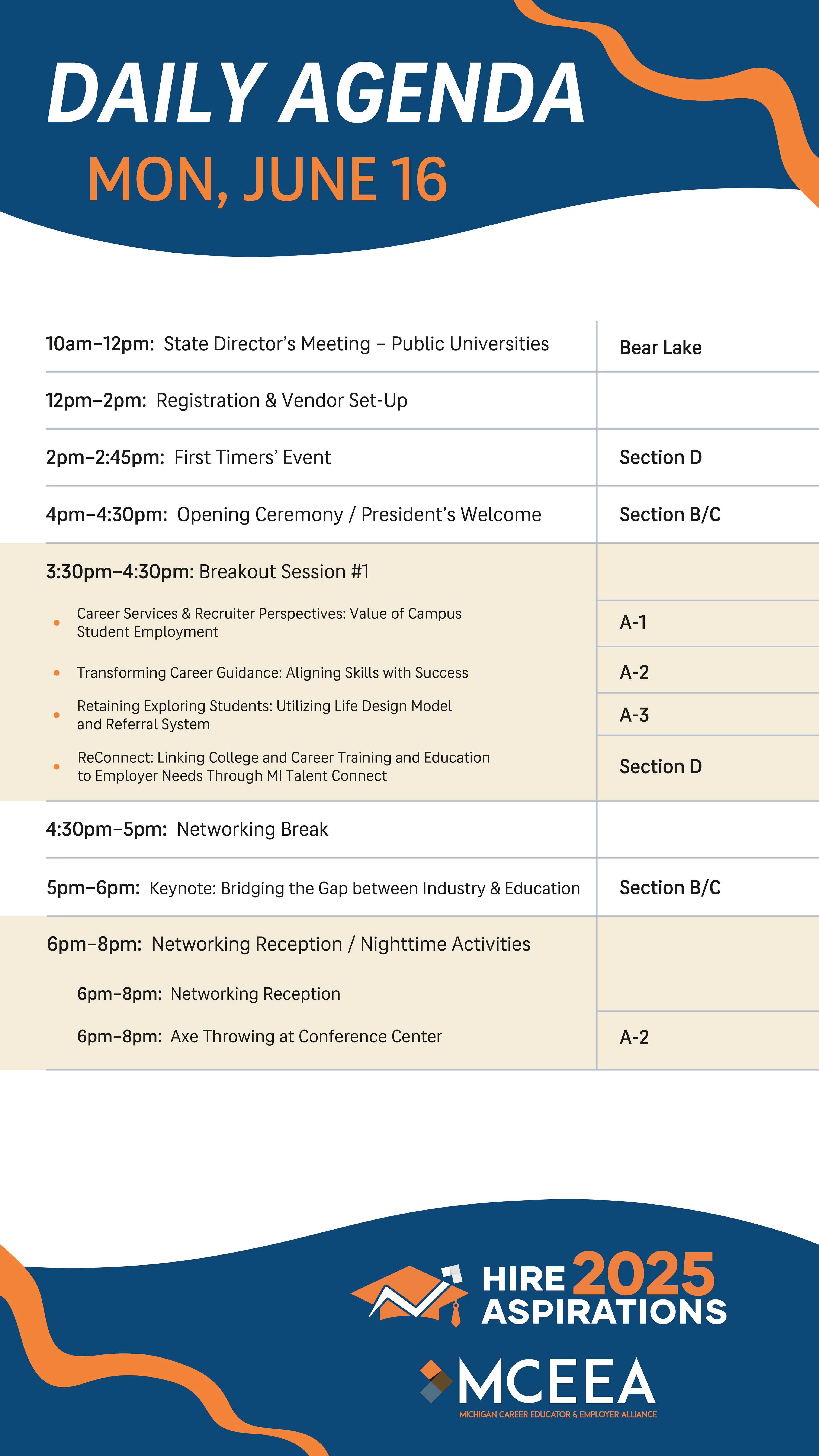 Agenda Signage