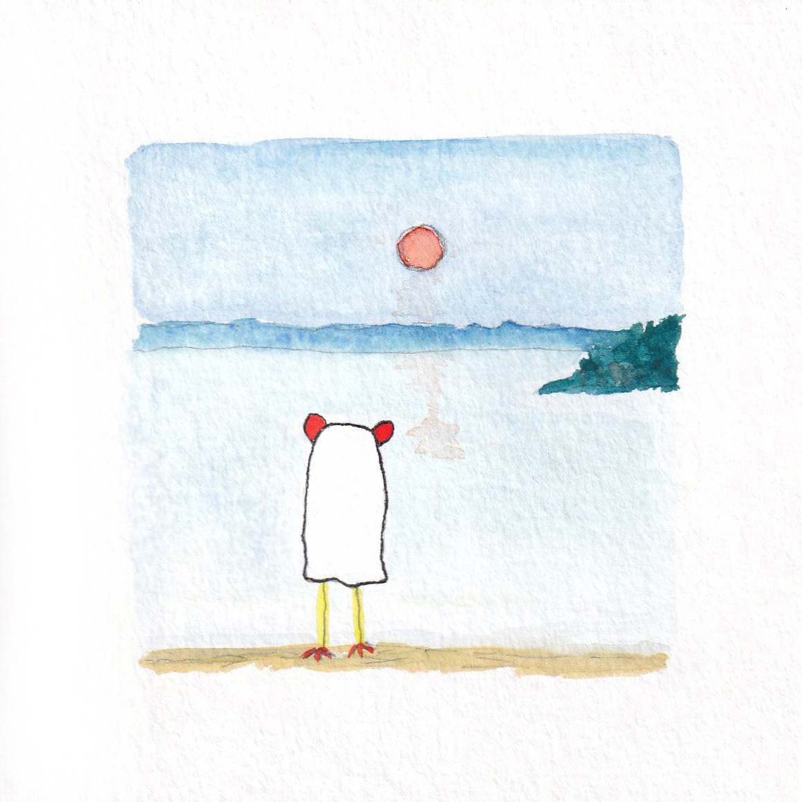 Boo... contemple le lever de lune sur le lac