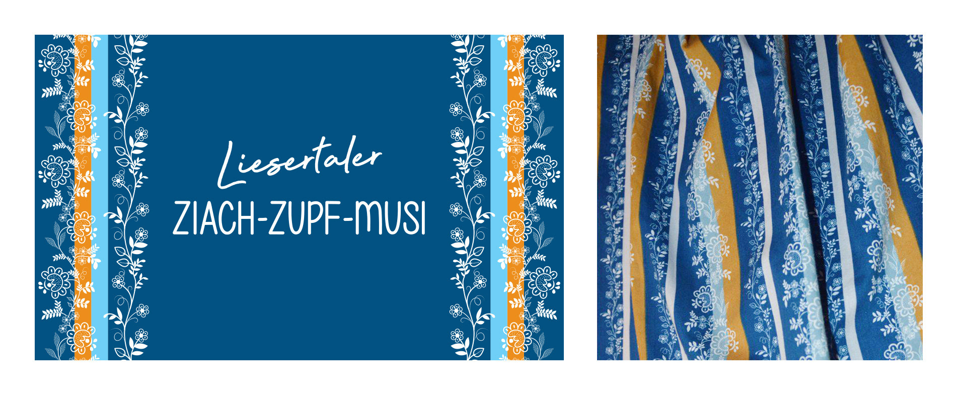 Volksmusikgruppe | Design an die Schürzen der Spielerinnen angepasst