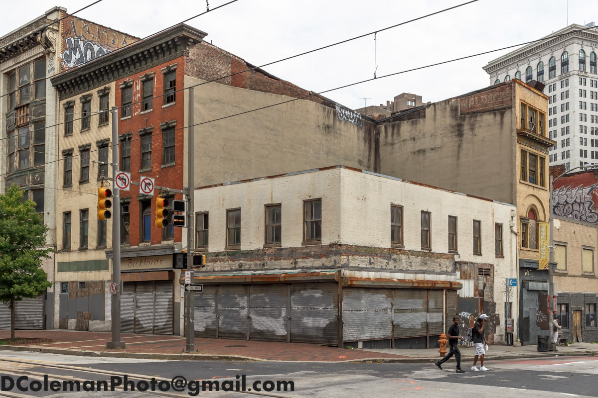 Howard Street, downtown Baltimore MD 2020