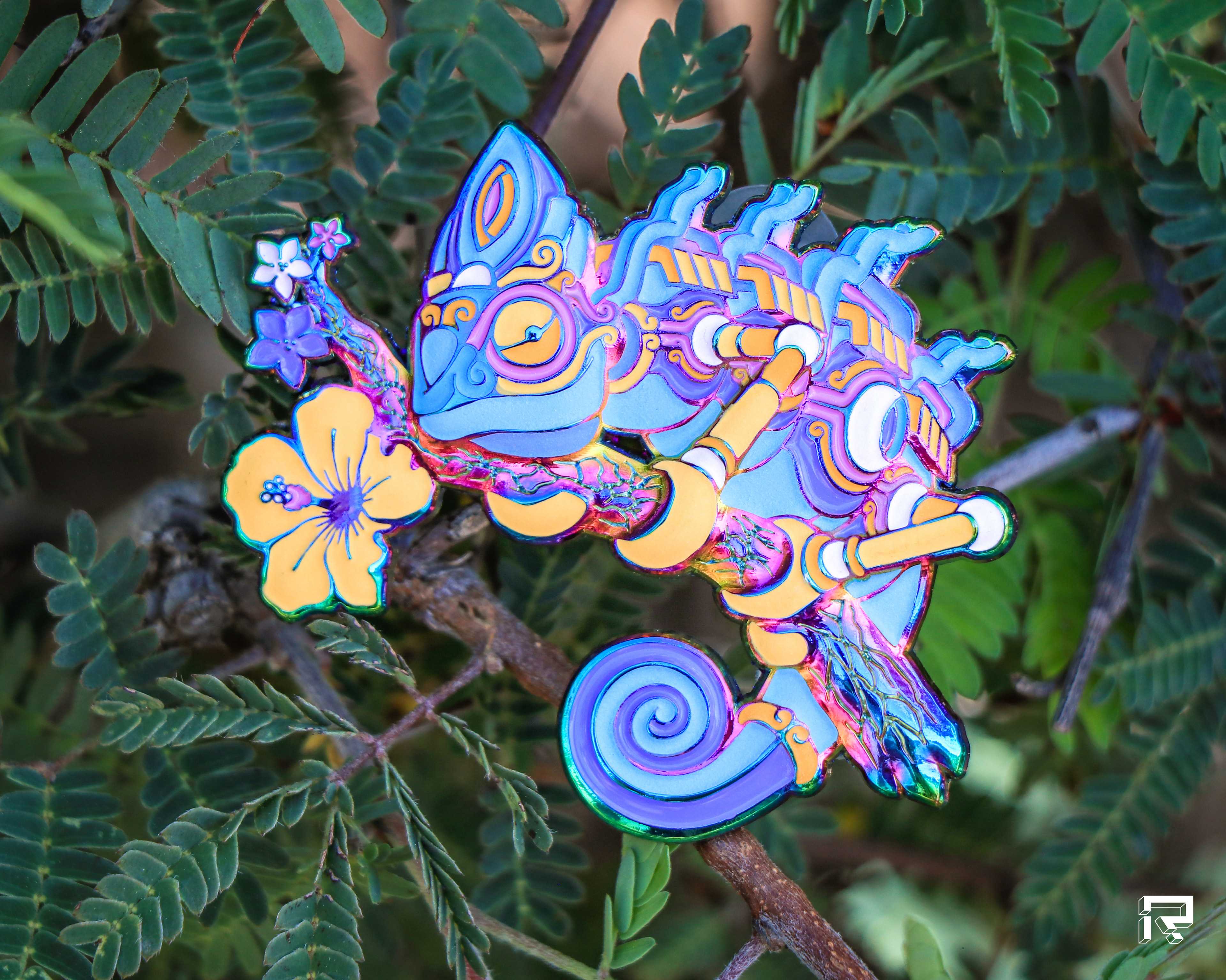 Okeemeleon V2 "Cielo" variant - Enamel Pin by Rutherford