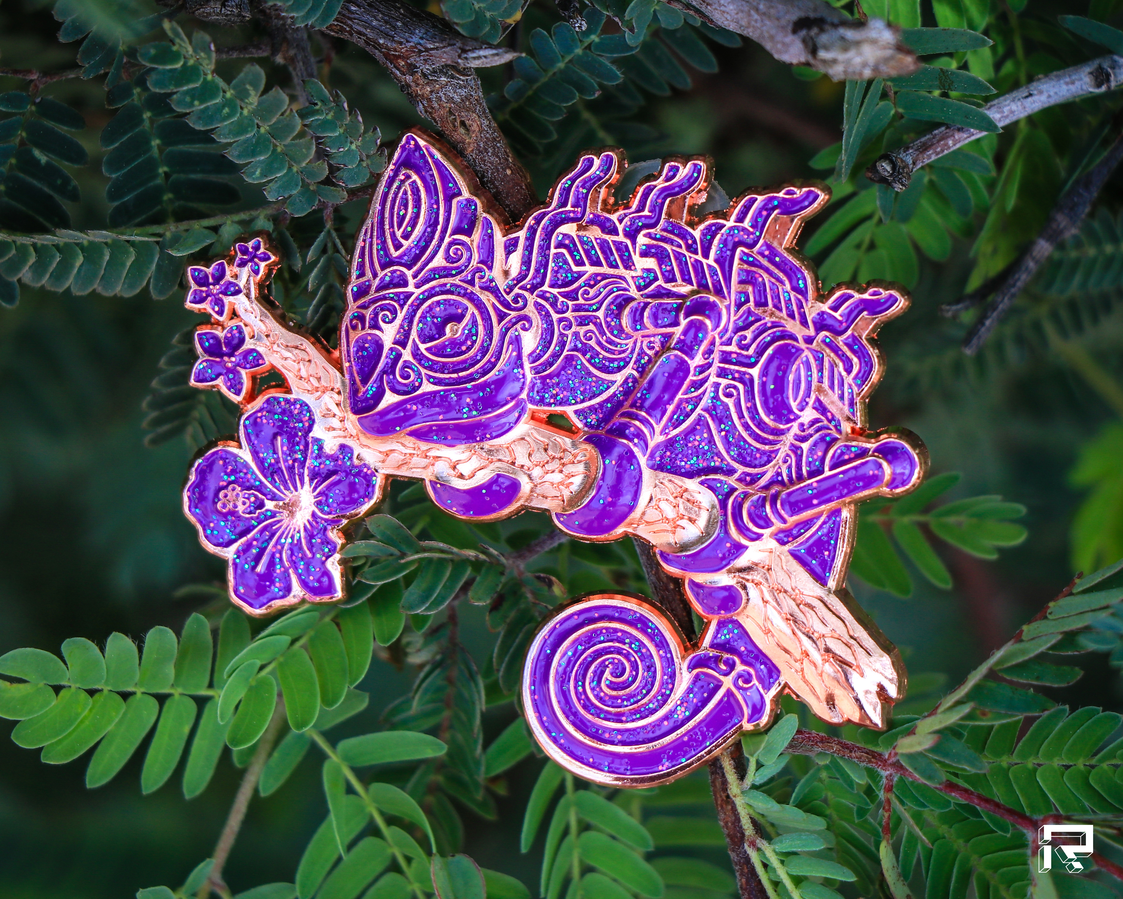 Okeemeleon V2 "Guava" variant - Enamel Pin by Rutherford