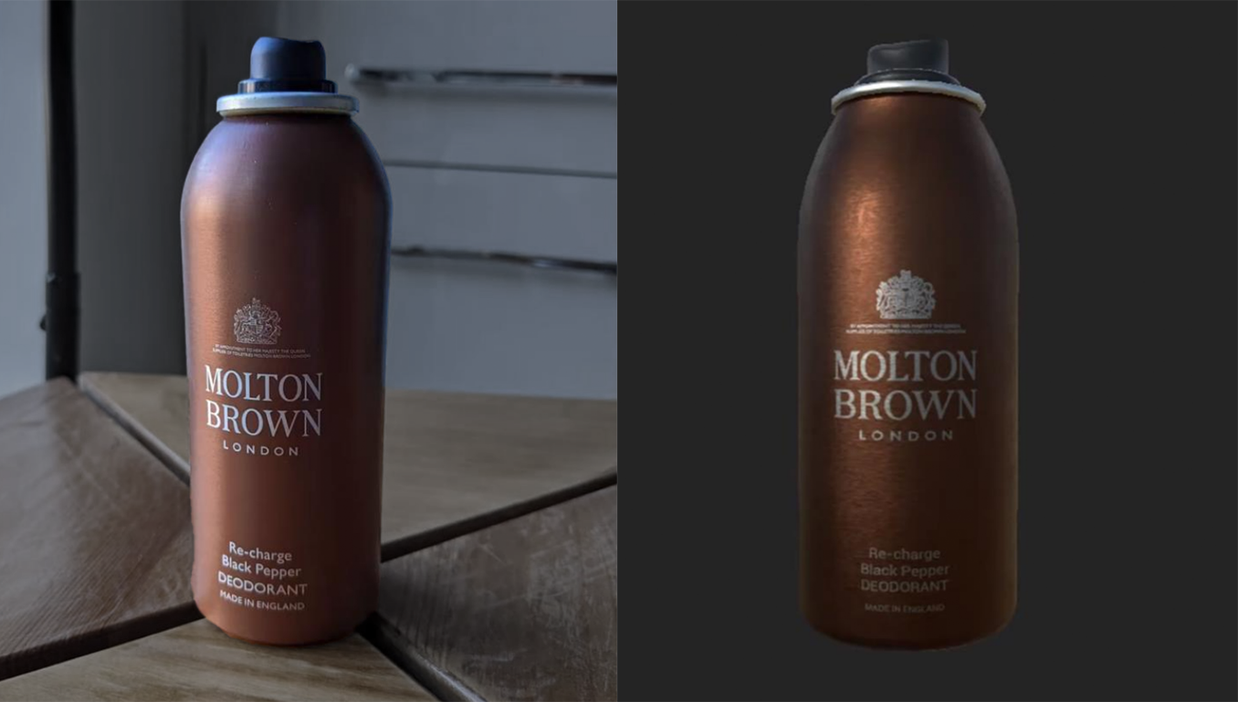 Metal Bottle, Left Photo Reference, Right Render