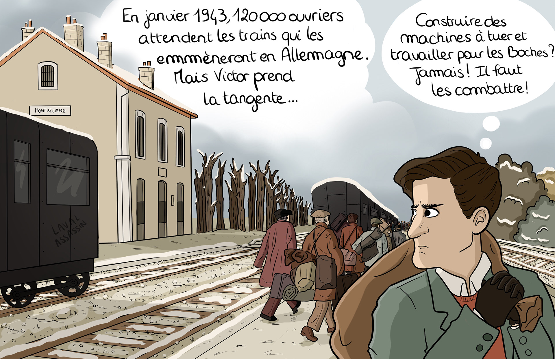 Planche BD pour le Musée de la Résistance et de la Déportation de Besançon