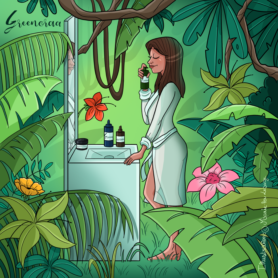 Greenoraa - illustration pour son site internet