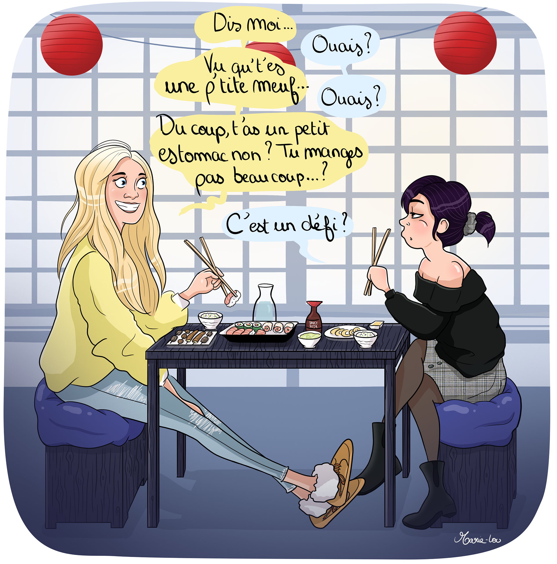 BD Les p'tites meufs - Les sushis