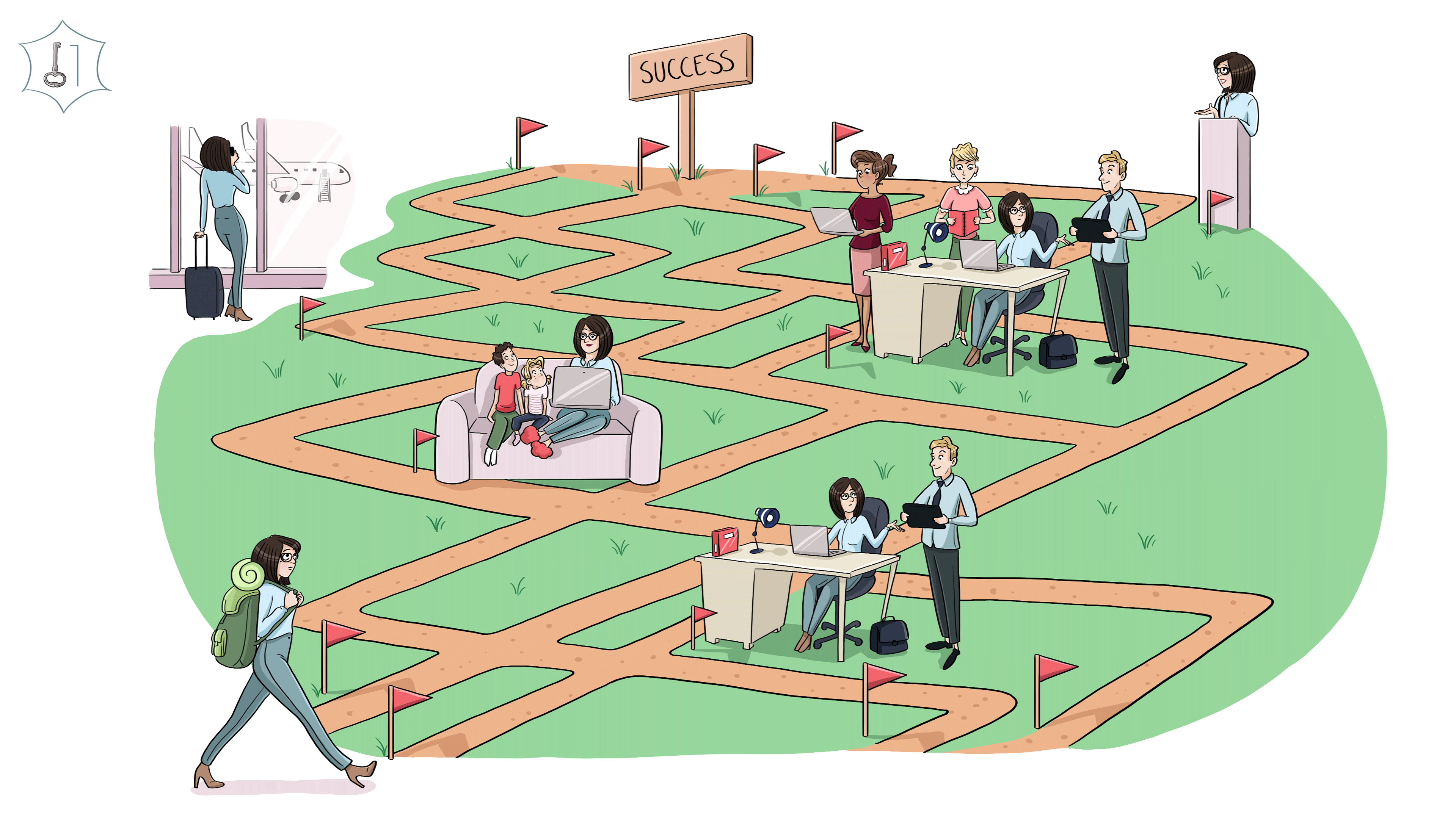 Illustration pour la communication interne d'un cabinet de recrutement
