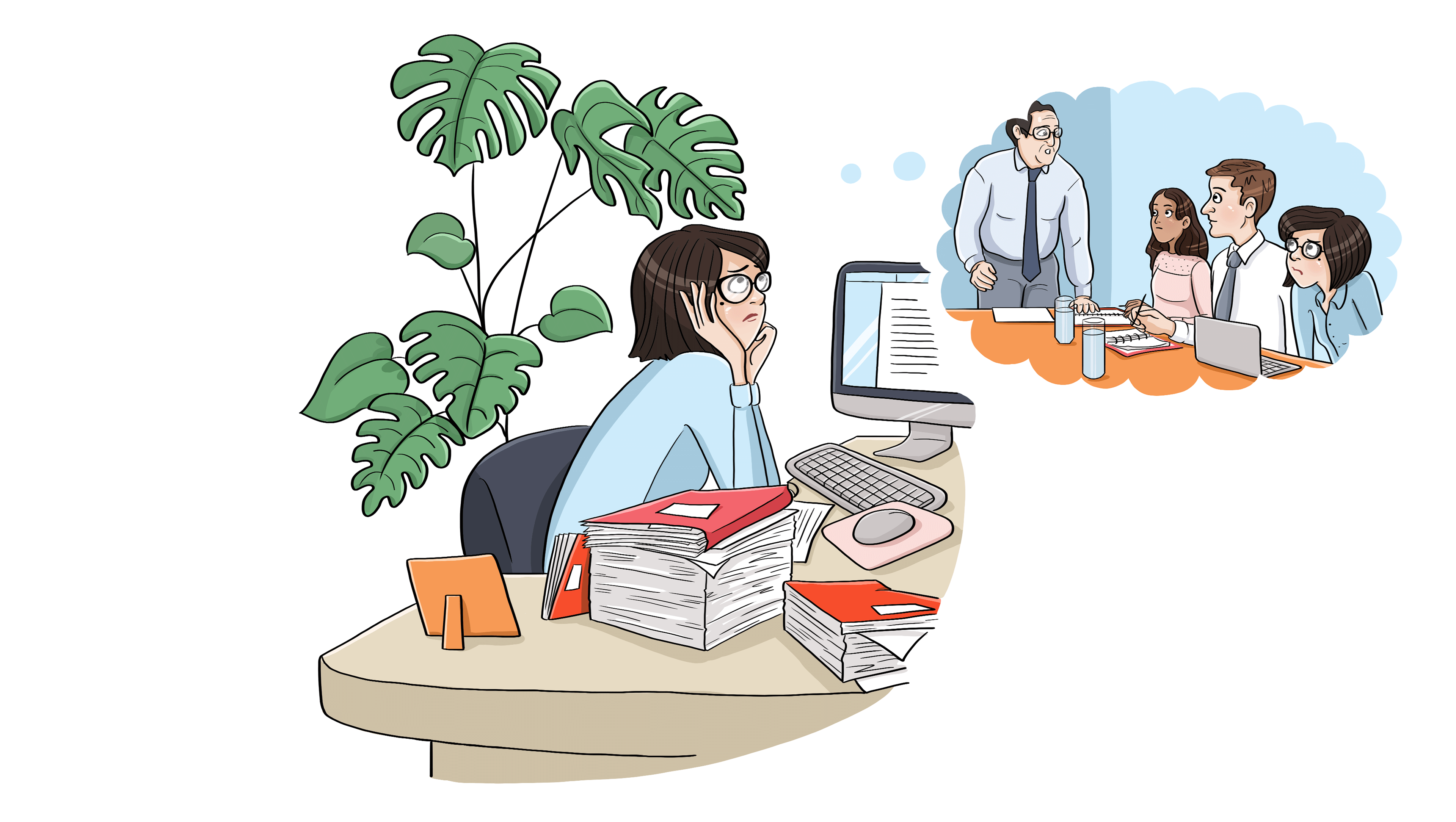 Illustration pour la communication interne d'un cabinet de recrutement