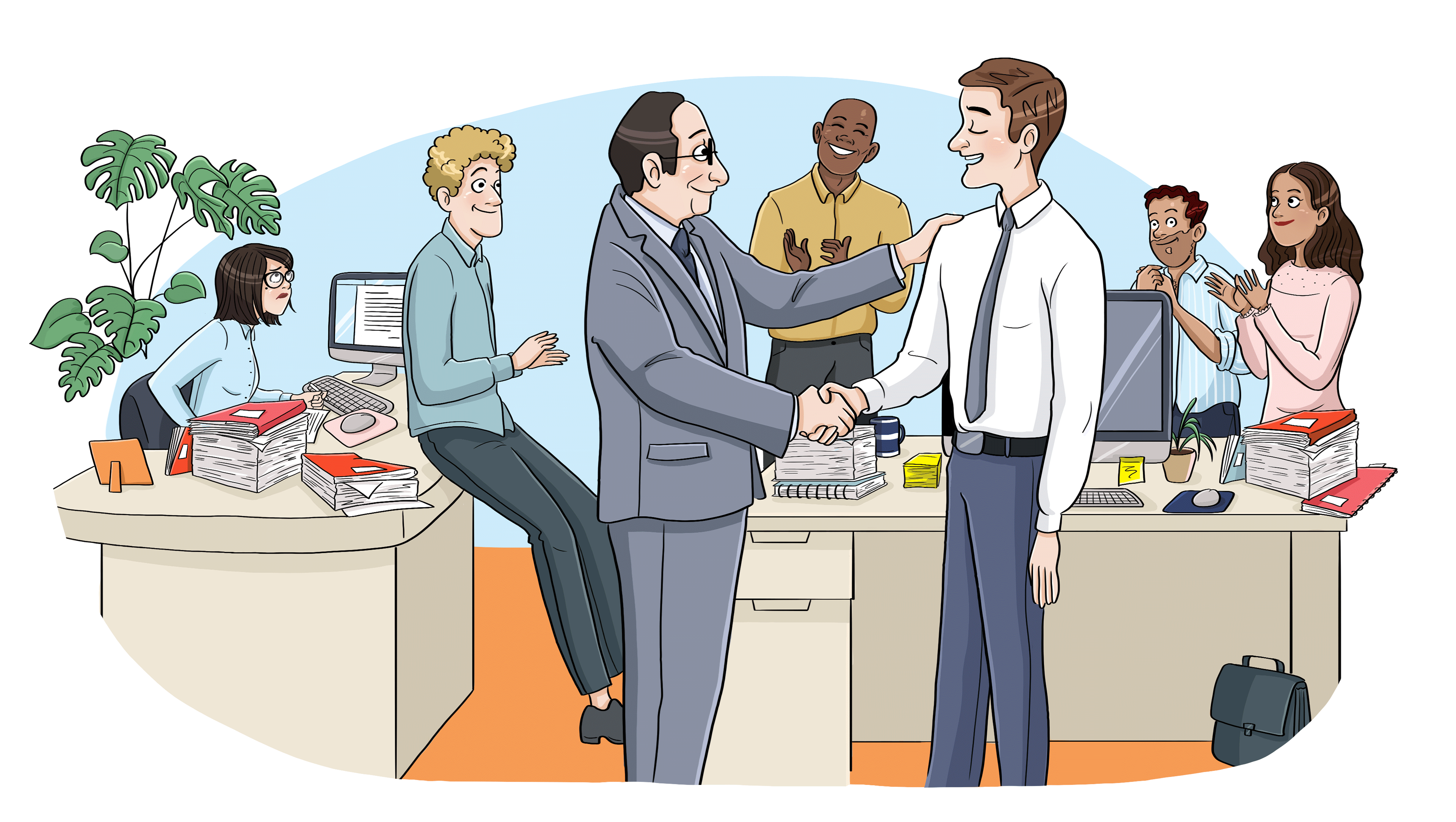 Illustration pour la communication interne d'un cabinet de recrutement