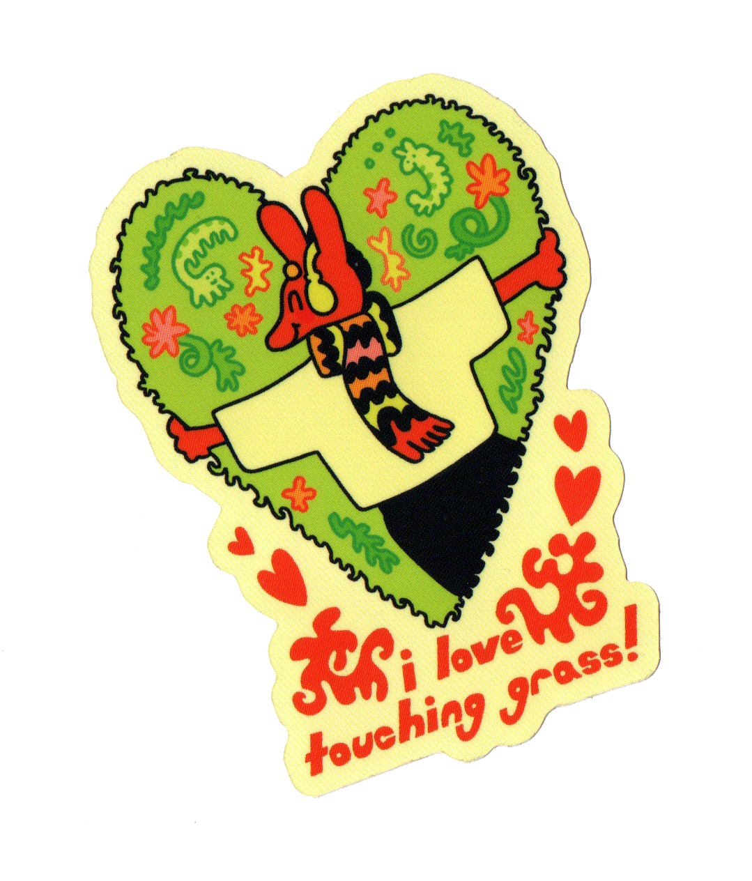 "Touching Grass Sticker". 2025