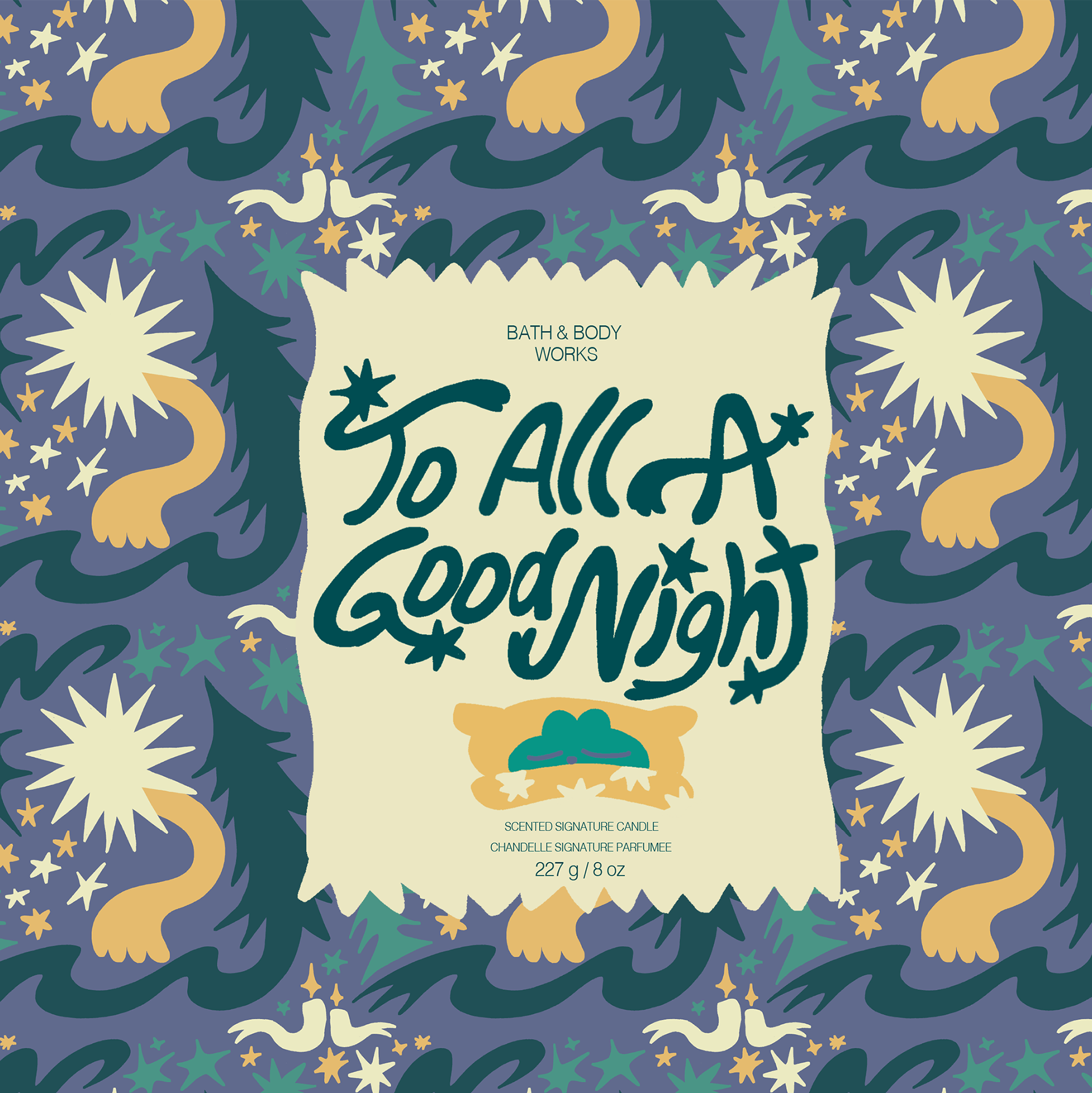 "To All A Good Night". 2025. Patterning/Label Concept.