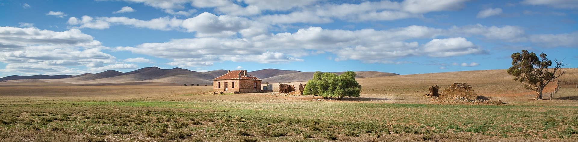 The iconic outback homestead that was originally photographed by Ken Duncan then featured on Midnight Oil’s ‘Diesel & Dust’ album cover. Located north of Burra in South Australia.