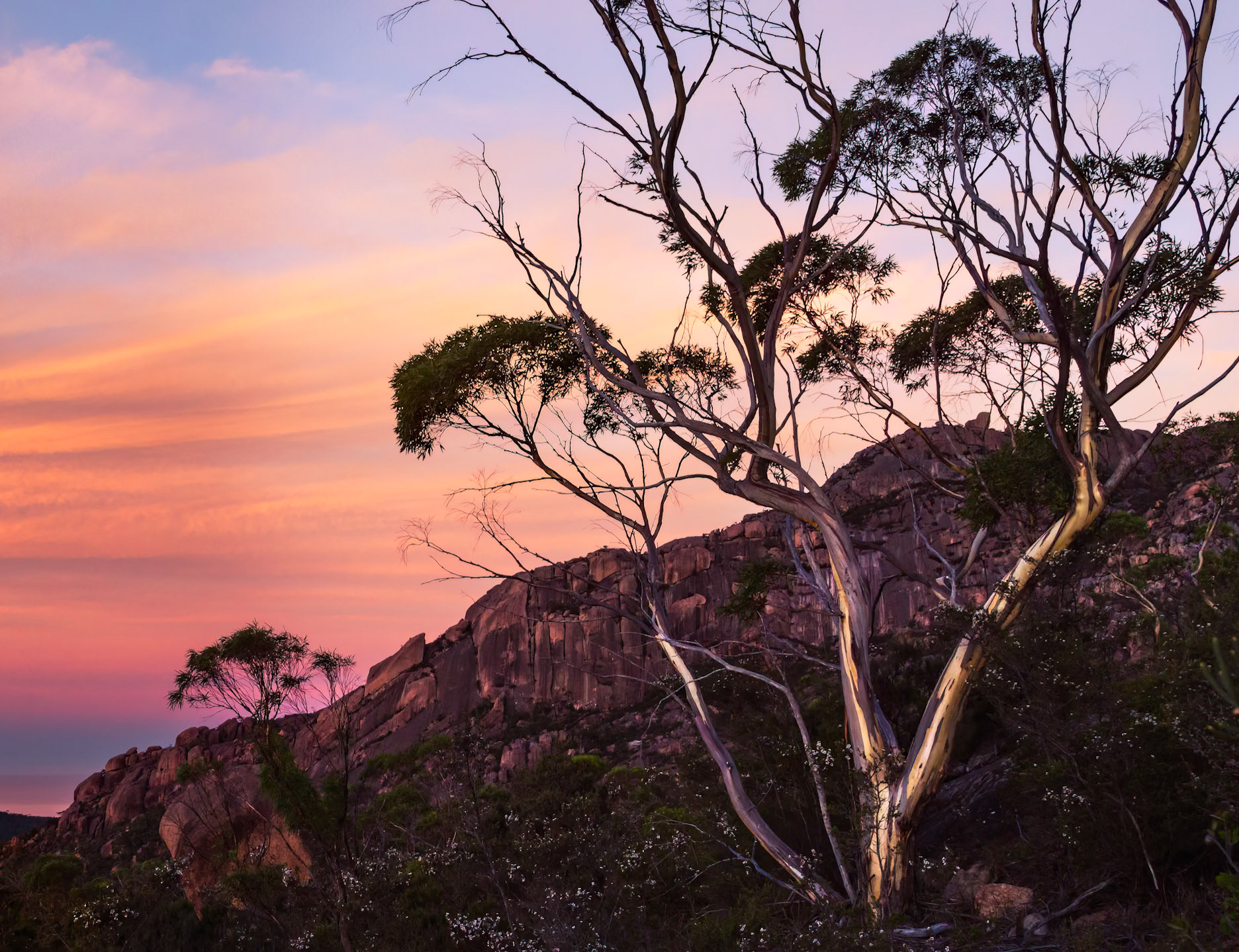3 Autumn twilight from the slopes of Mt Amos - Freycinet National Park - Tasmania - Australia